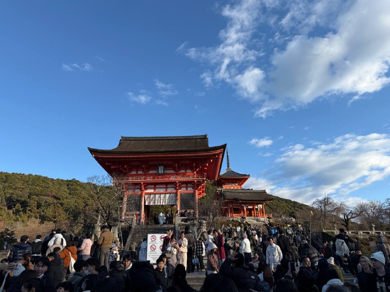 新年的日本，大家都匆匆忙忙的，景点的人流量很大